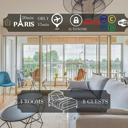 Appart'Hotel Luminous Vue Seine- Paris 15Min Juvisy-sur-Orge Exterior foto